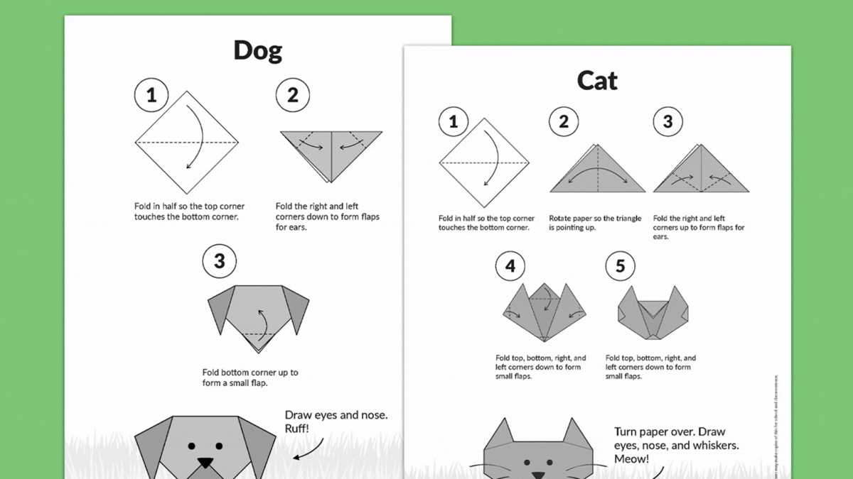 printable instructions for origami