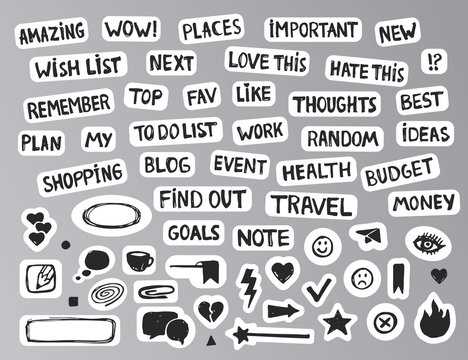 printable journaling stickers