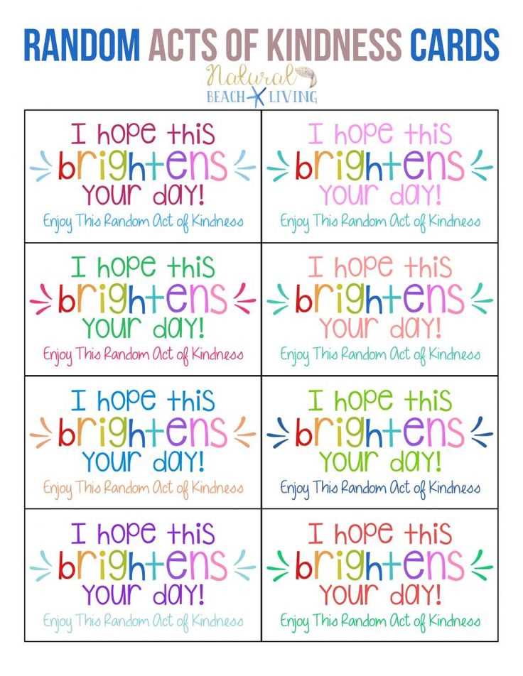 printable kindness cards