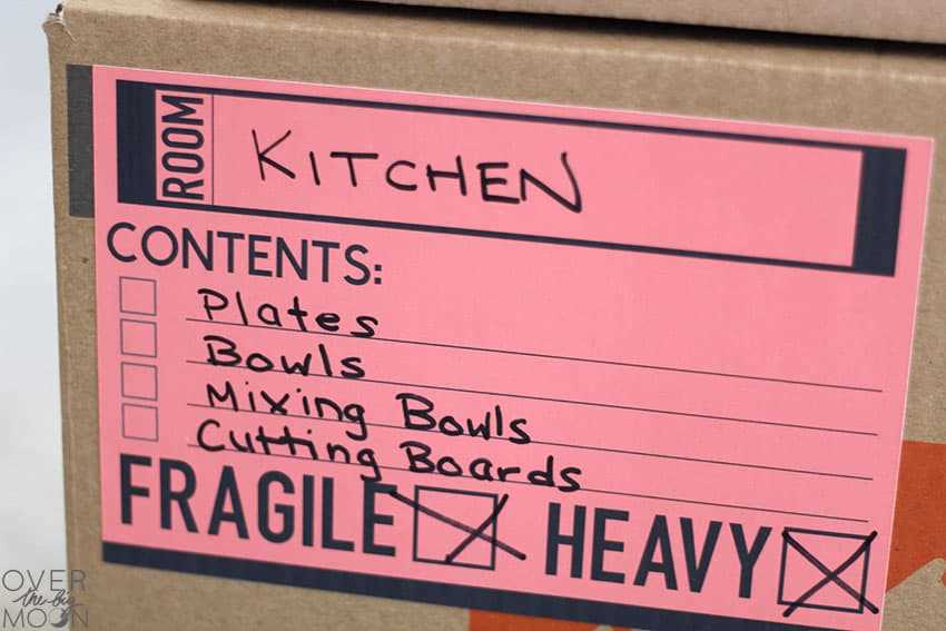 printable labels for moving boxes