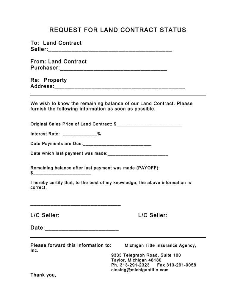 printable land contract