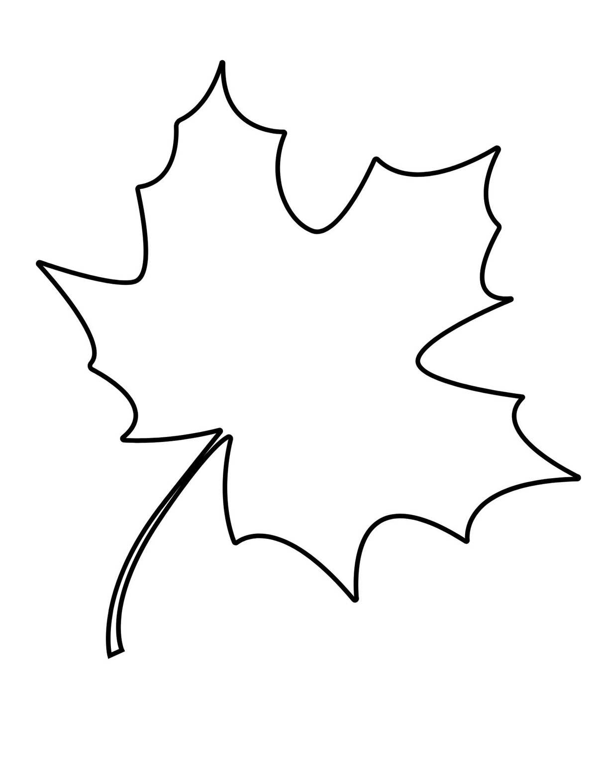 printable leaf outline