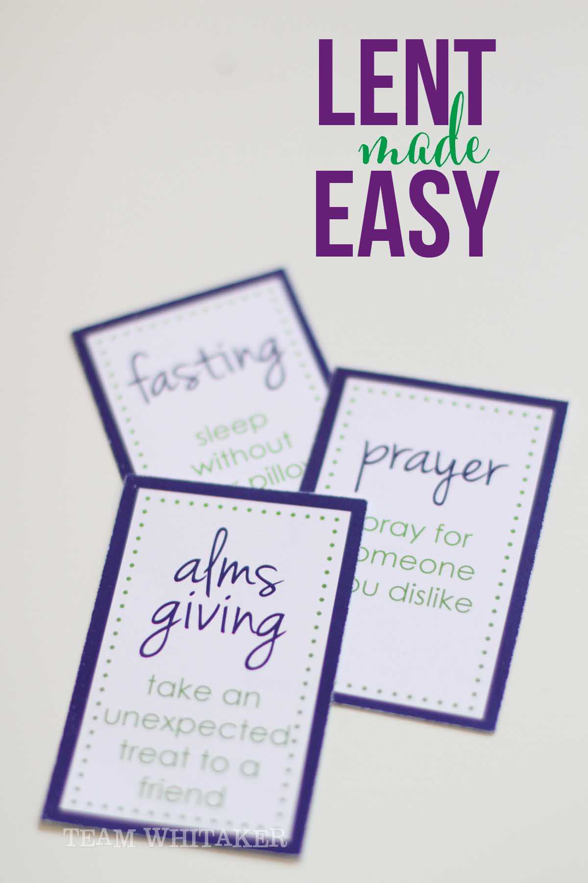 printable lent activities