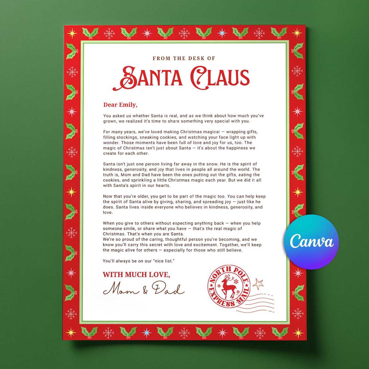 printable letter explaining santa isn t real