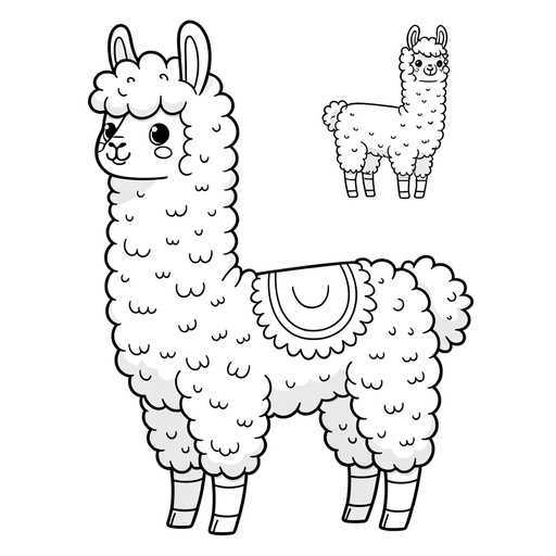 printable llama coloring pages