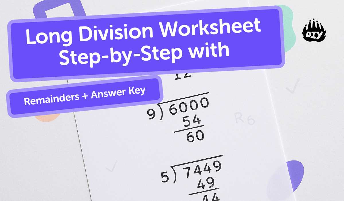 printable long division steps