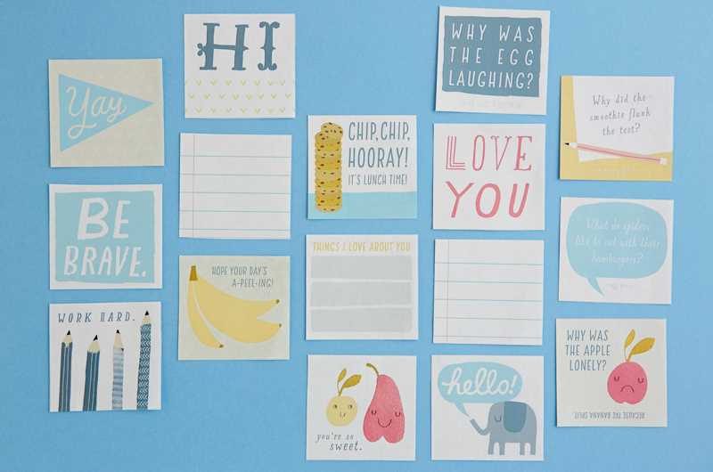 printable lunch notes