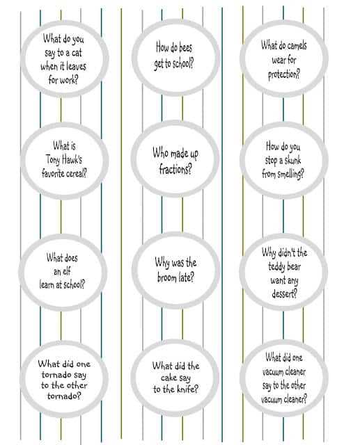 printable lunchbox jokes