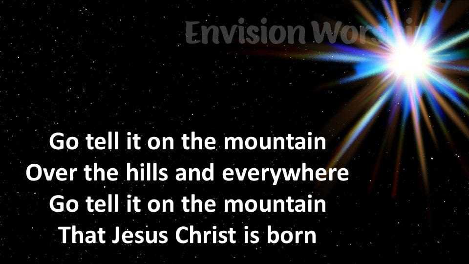 printable lyrics for go tell it on the mountain