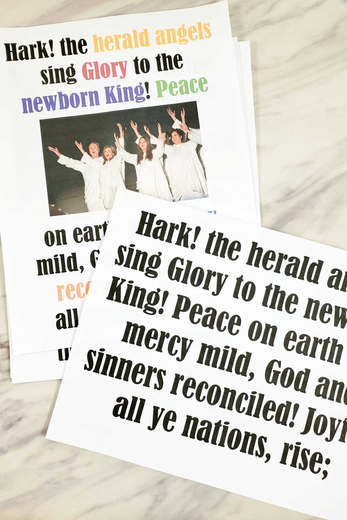 printable lyrics to hark the herald angels sing