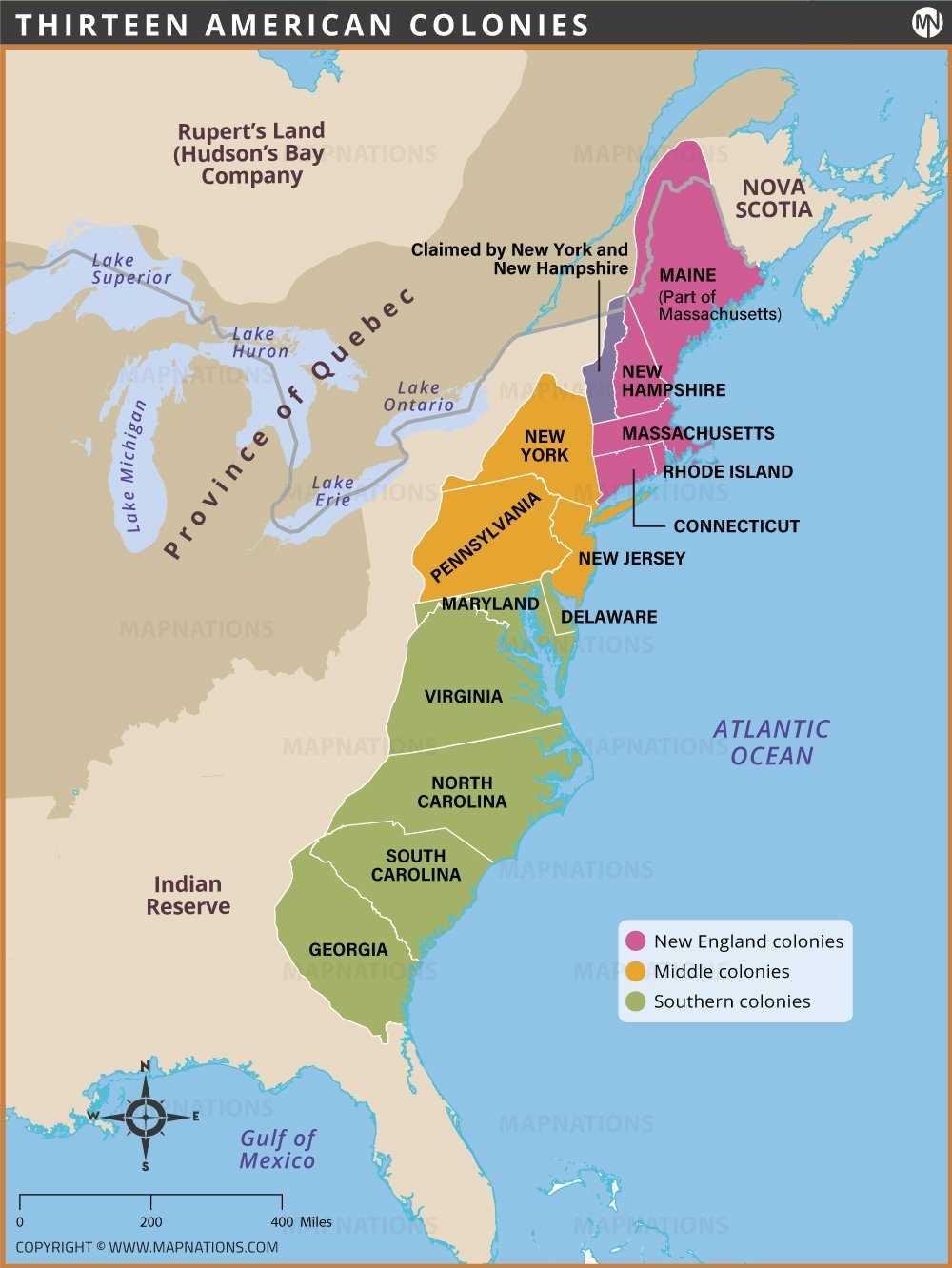 printable map 13 colonies