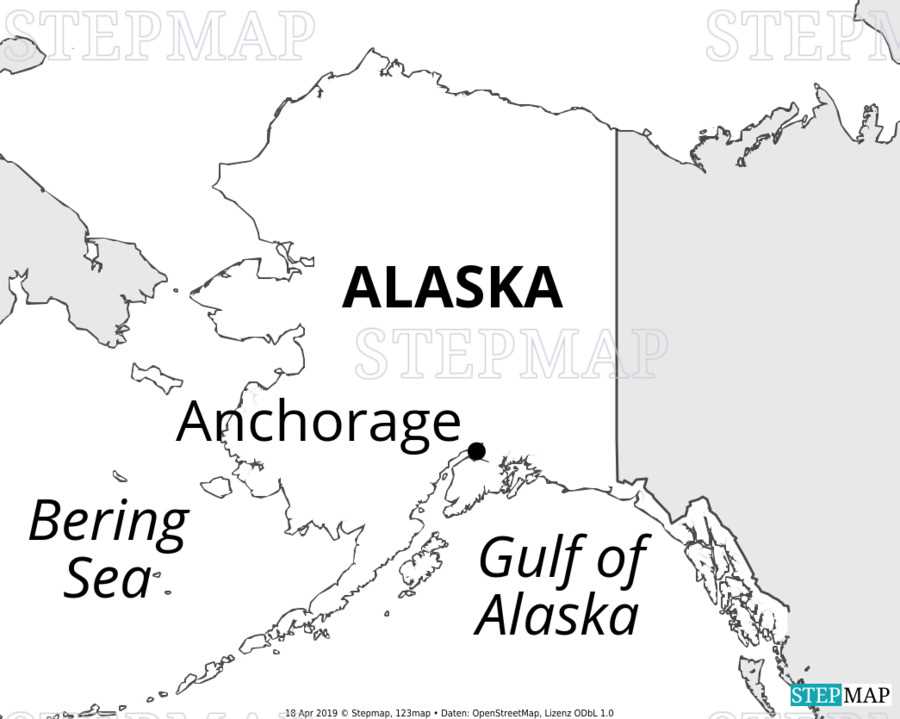 printable map alaska