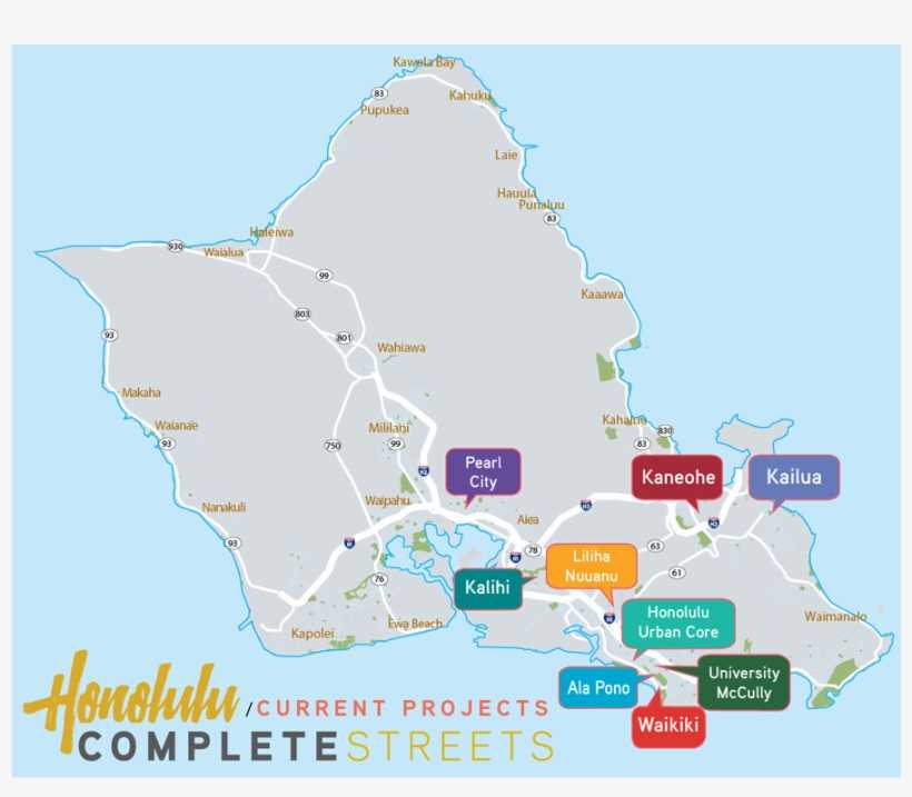 printable map oahu