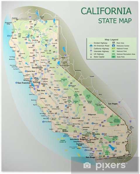 printable map of california cities