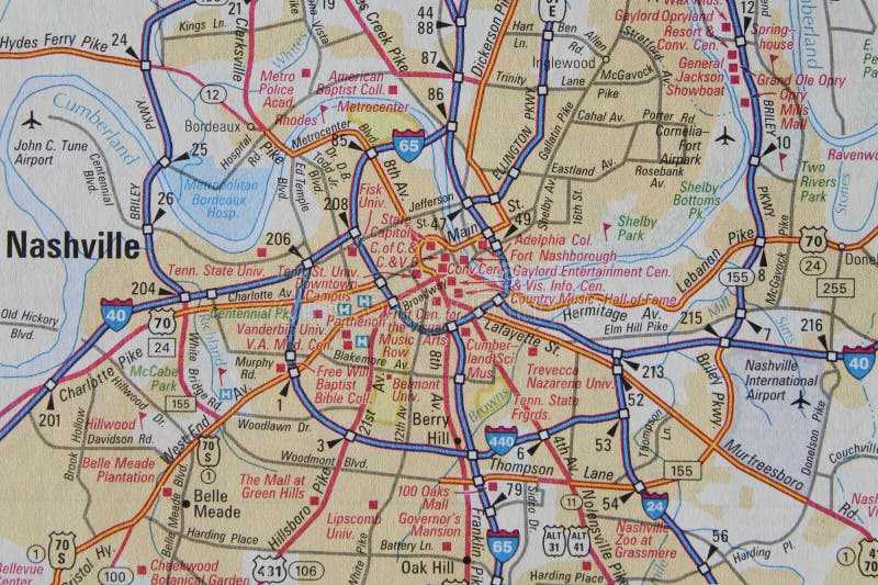 printable map of nashville tn
