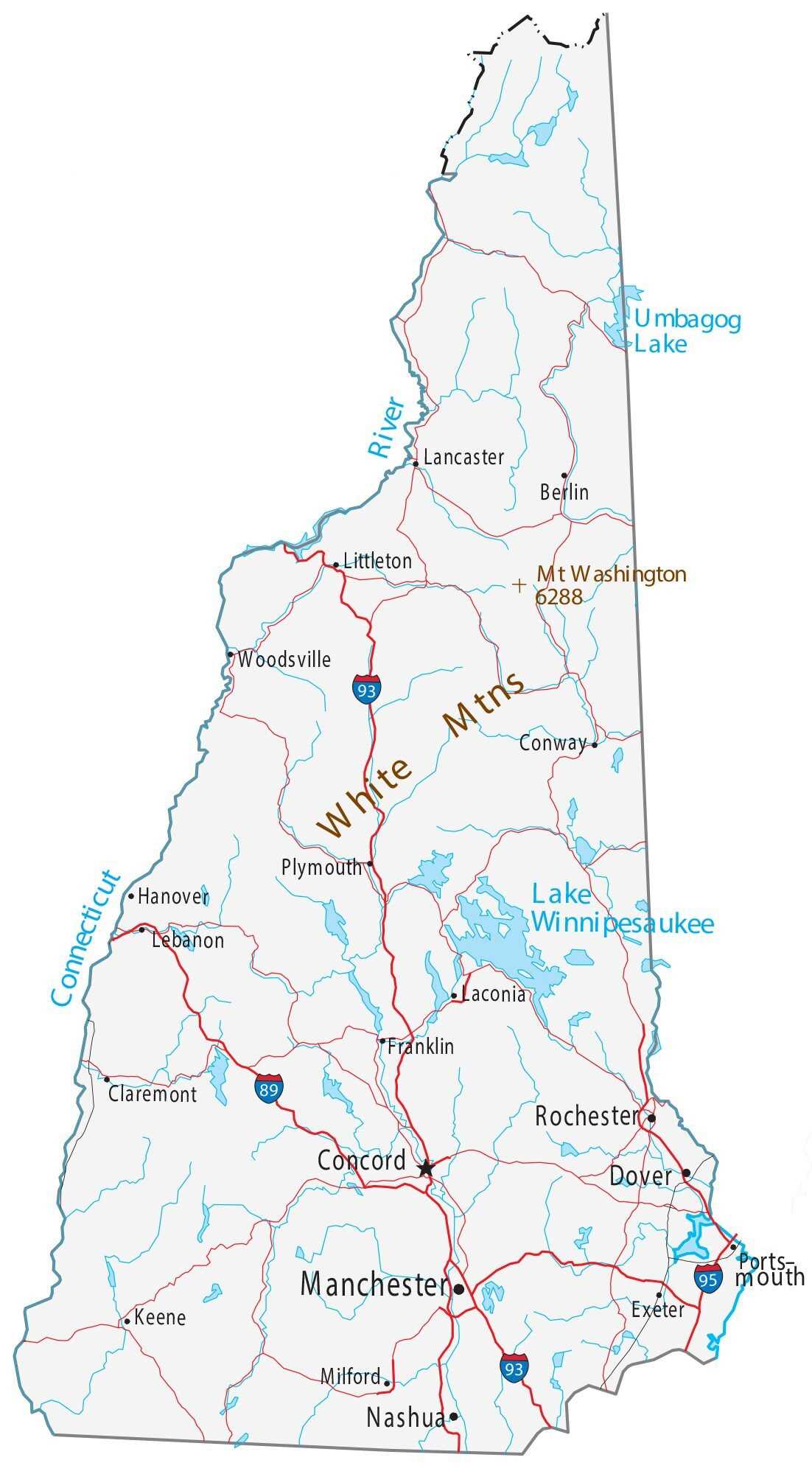 printable map of new hampshire