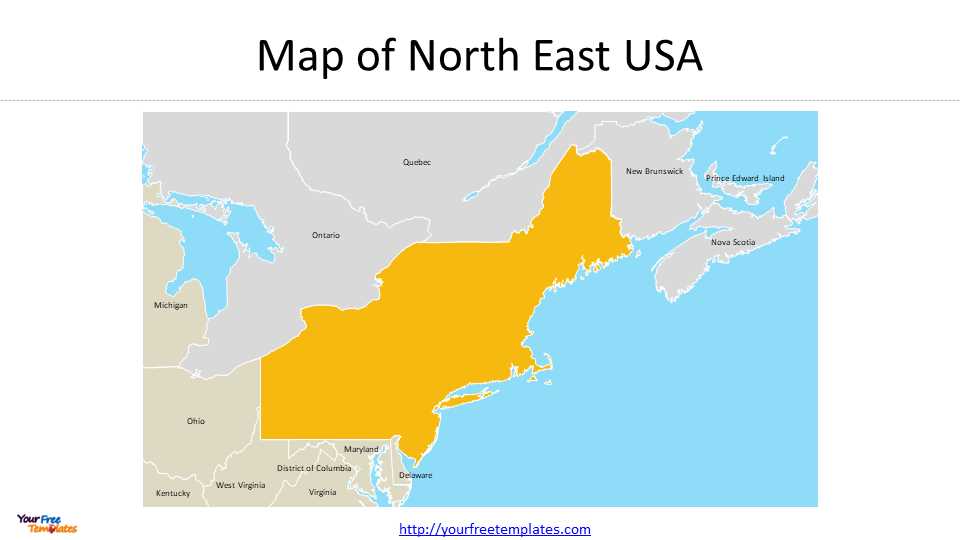 printable map of northeastern united states