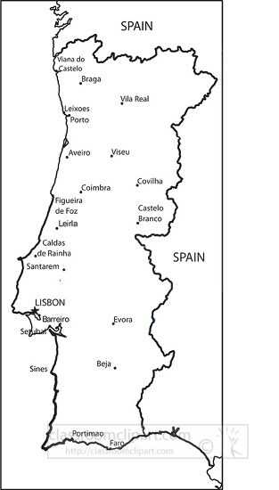 printable map of portugal