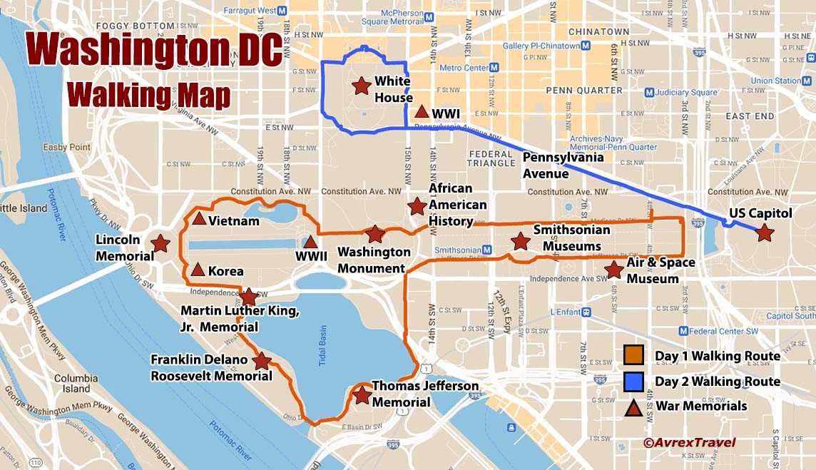 printable map of washington dc attractions
