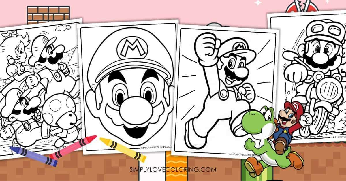 printable mario brothers coloring pages
