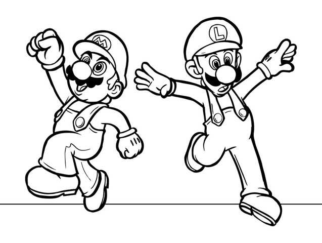 printable mario brothers coloring pages