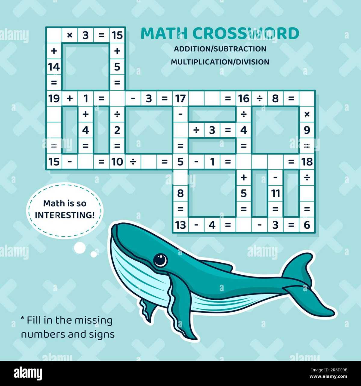 printable math crossword puzzles