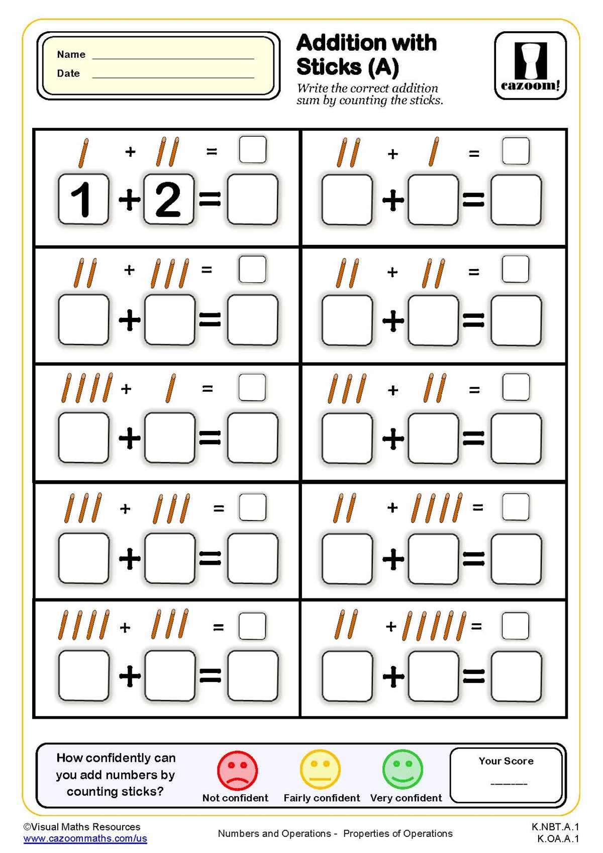 printable math for kindergarten