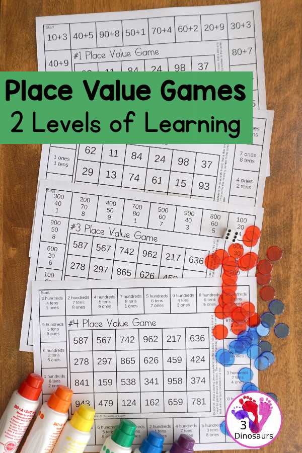 printable math games for 3rd graders