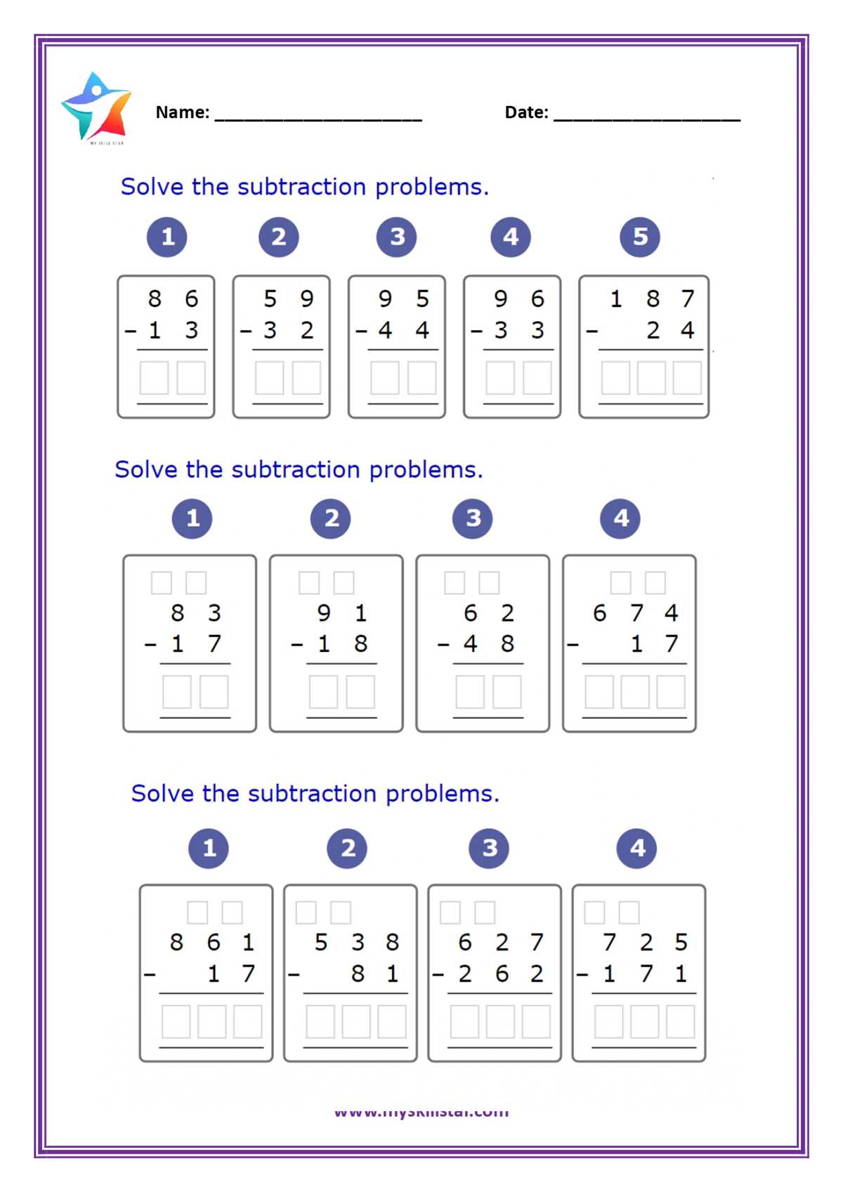 printable math sheets for 3rd graders