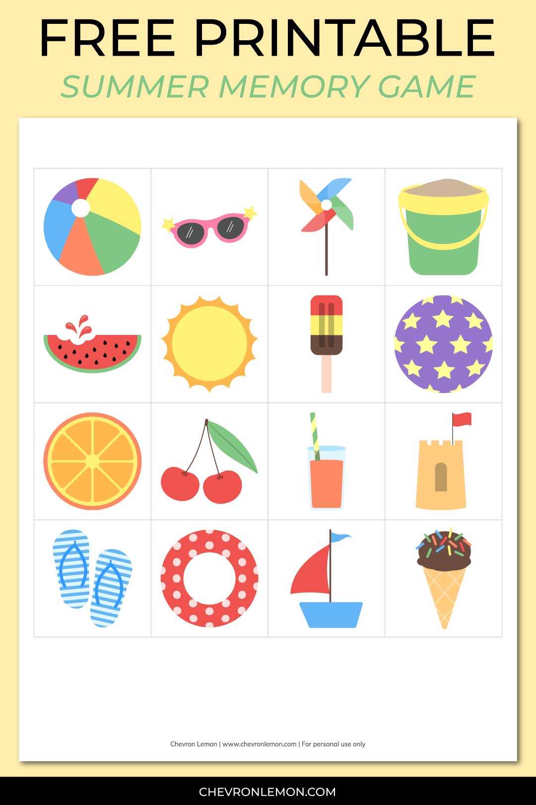 printable memory activities