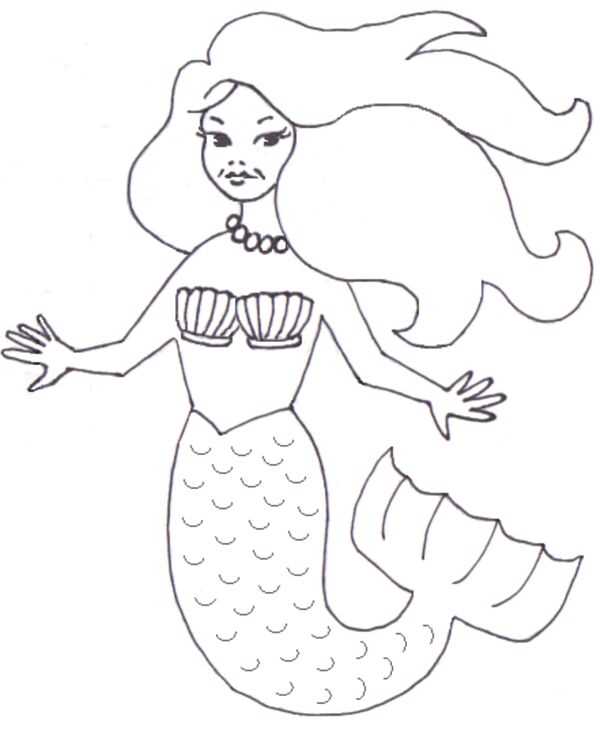 printable mermaid stencil