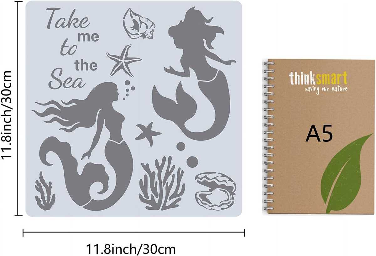 printable mermaid stencil