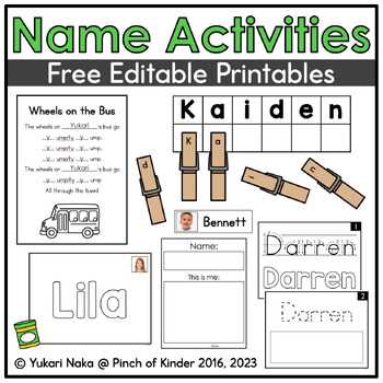 printable name worksheets