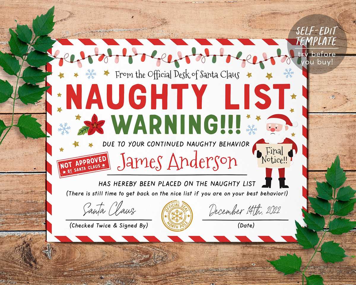 printable naughty nice list