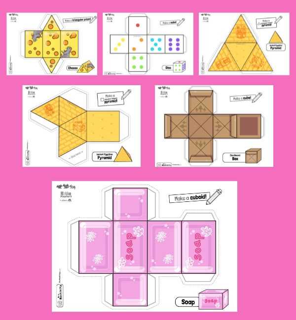 printable nets 3d shapes