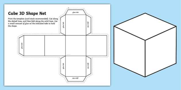 printable nets 3d shapes