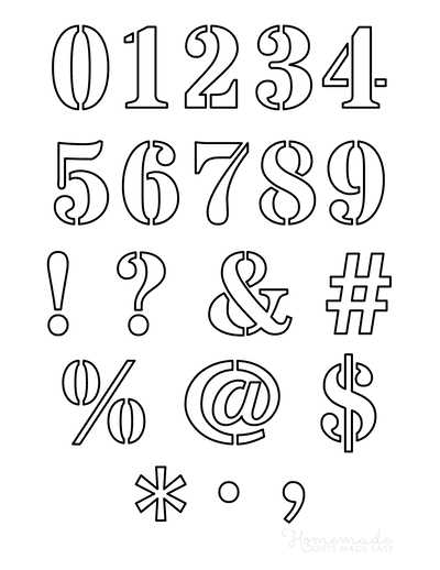 printable number stencils free