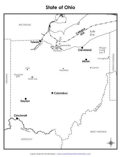 printable ohio map