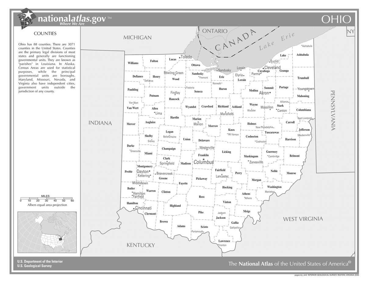printable ohio map