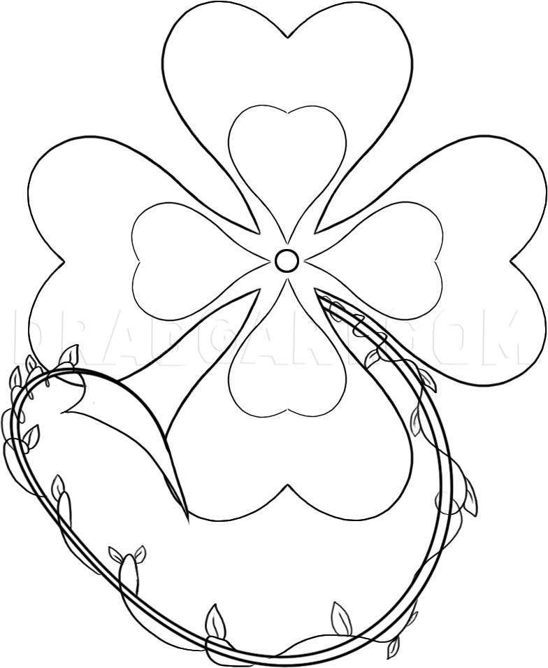 printable outline of a shamrock
