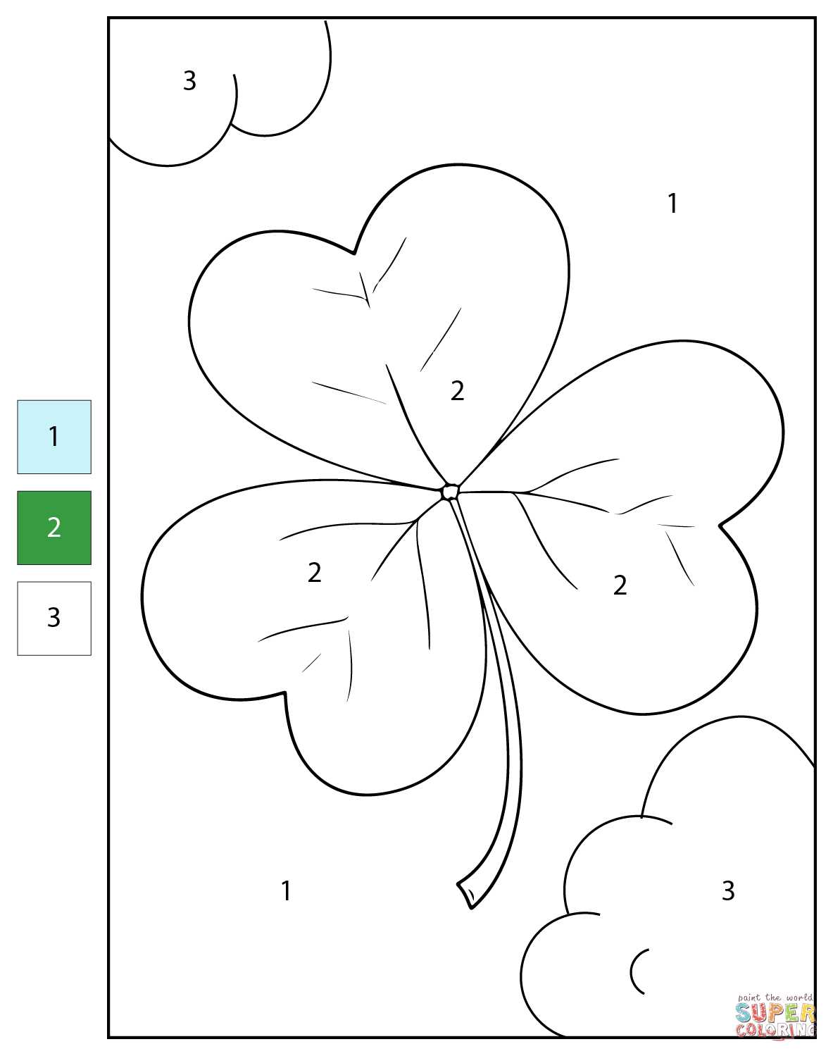 printable outline of a shamrock