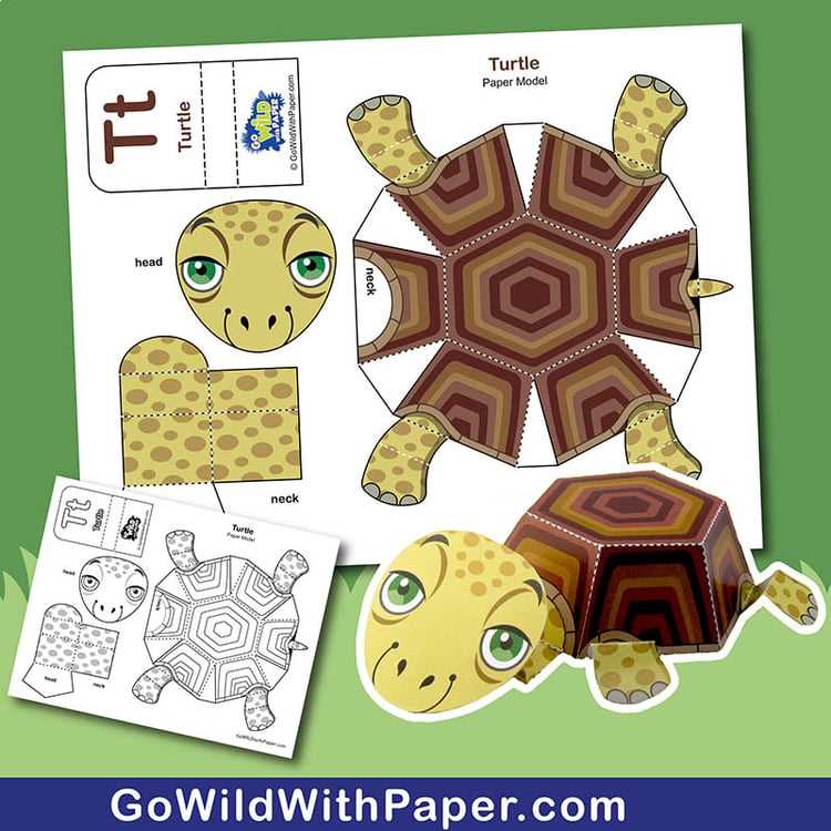 printable paper turtle craft