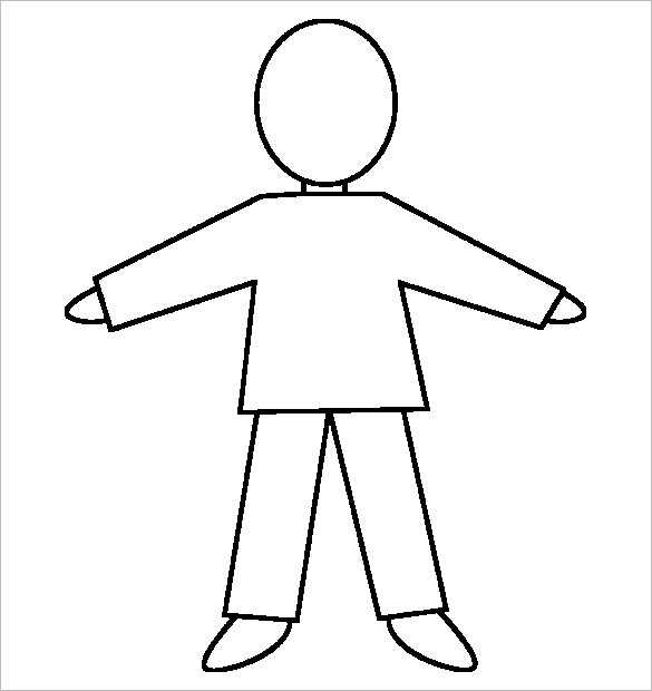printable people outline