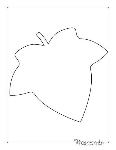 printable picture of a leaf