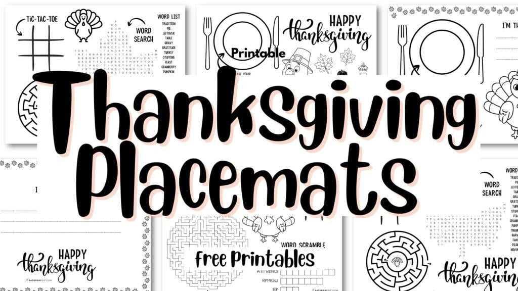 printable placemats free