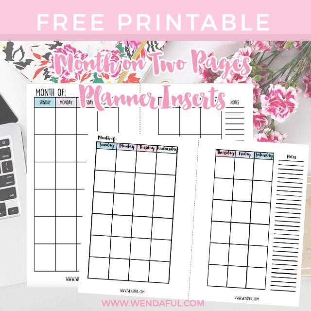 printable planner inserts