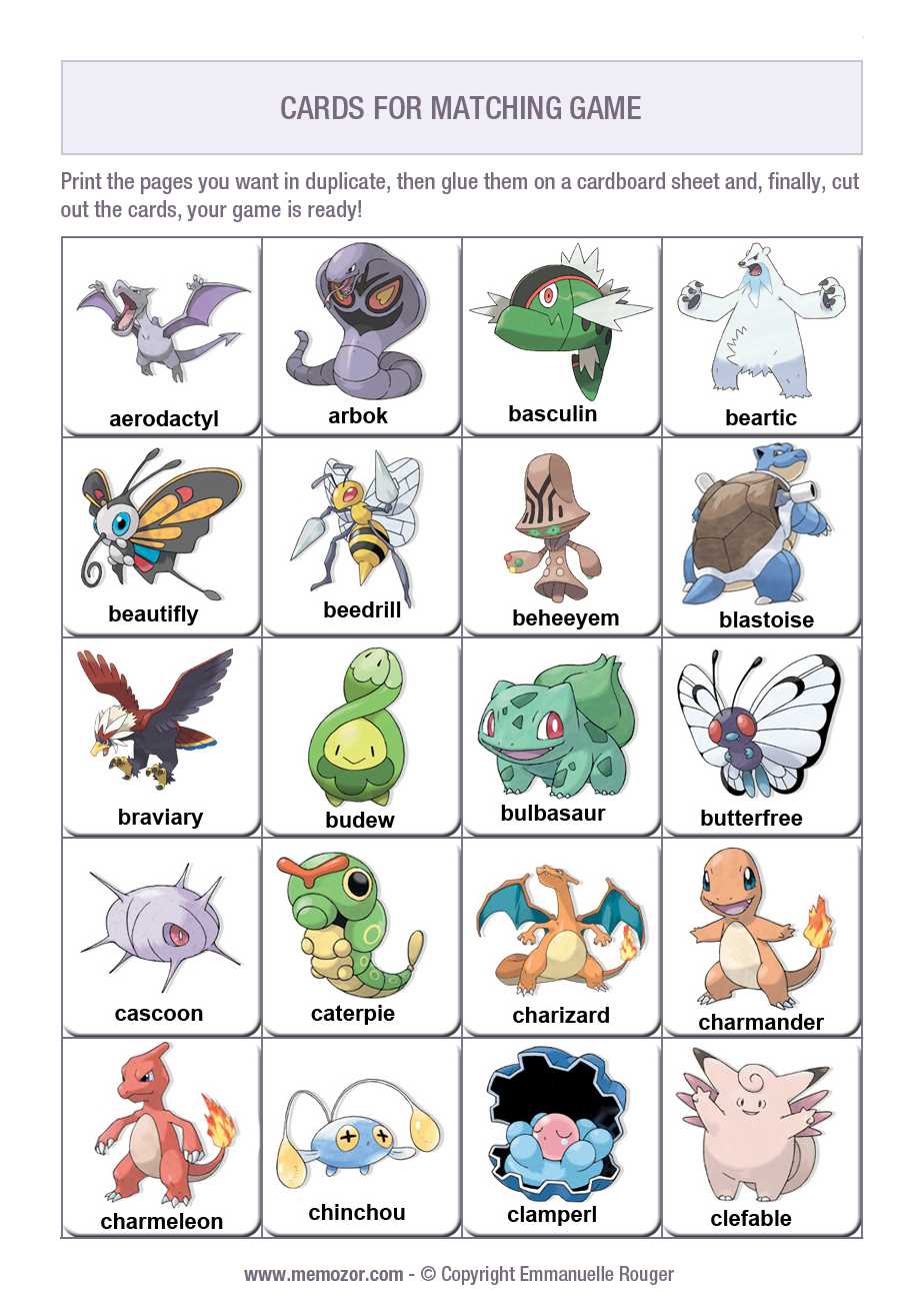printable pokemon sheets