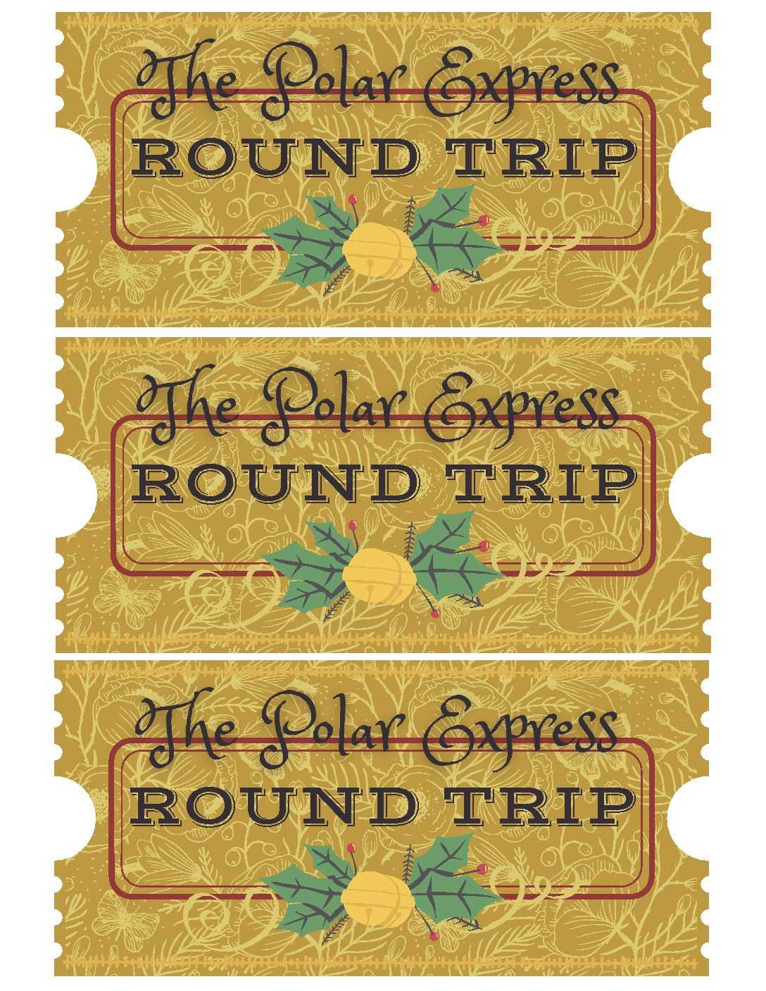 printable polar express ticket free