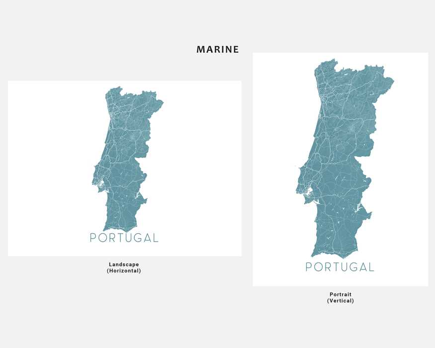 printable portugal map