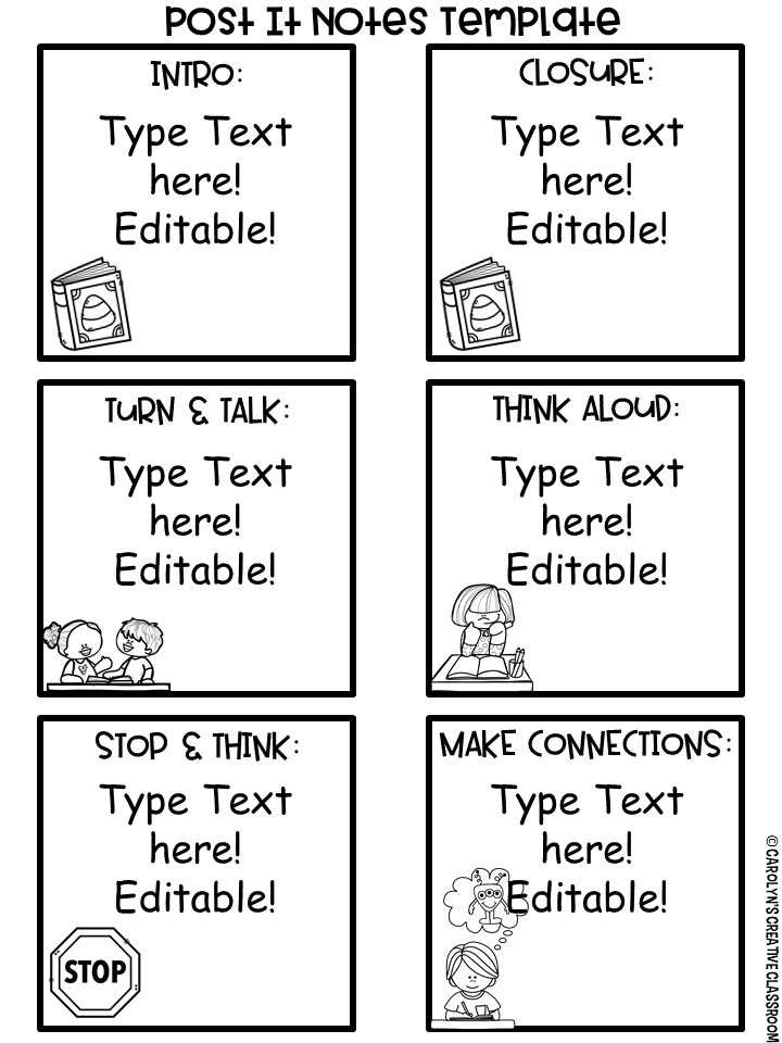 printable post its